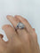 Bague 54 Bague cocktail Art déco en or blanc 14k, saphirs et diamants 58 Facettes