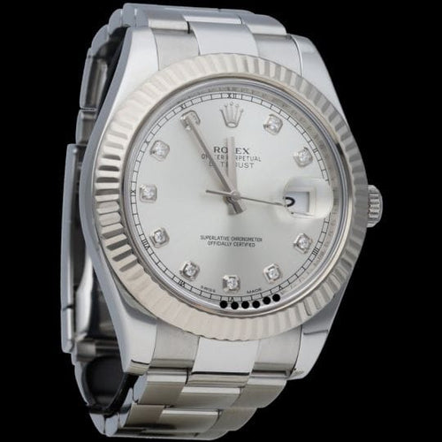 Rolex Datejust - Montre 41 mm en acier et diamants 58 Facettes MT47373