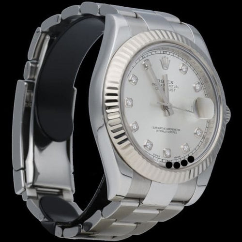 Rolex Datejust - Montre 41 mm en acier et diamants 58 Facettes MT47373