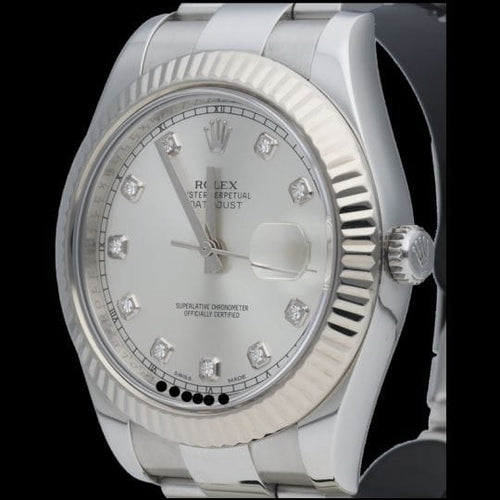 Rolex Datejust - Montre 41 mm en acier et diamants 58 Facettes MT47373
