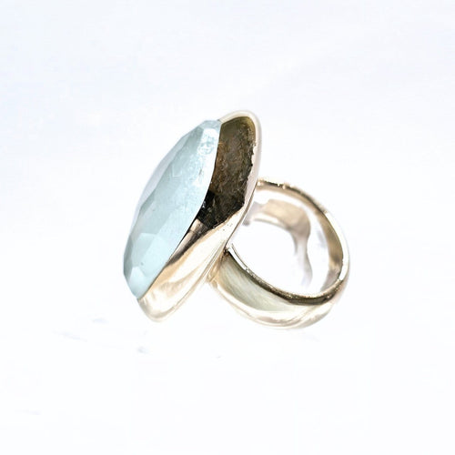 50 Pomellato - Bague en or blanc et aigue-marine 58 Facettes CA-POM-RI-AM-WG