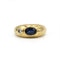 54 Bague jonc en or jaune 750, diamant et saphir 58 Facettes 260039SP