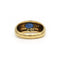 54 Bague jonc en or jaune 750, diamant et saphir 58 Facettes 260039SP