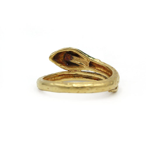 52.5 Bague Serpent en or jaune et rubis 58 Facettes 260040SP