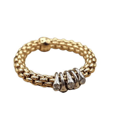 FOPE Flex'it - Bague en or rose 18 ct et diamants 58 Facettes CV-082