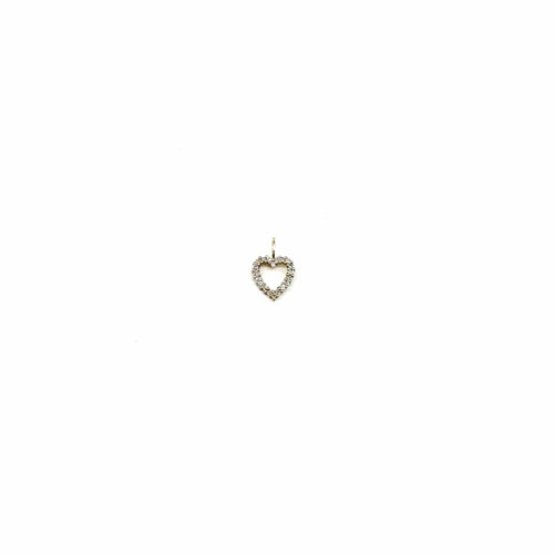 Pendentif cœur en or jaune et diamants 58 Facettes Z15B51630
