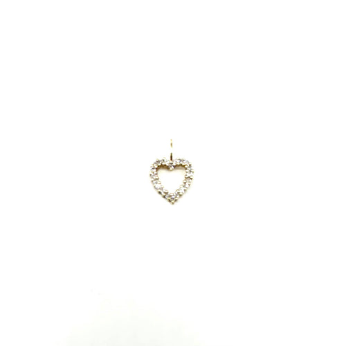 Pendentif cœur en or jaune et diamants 58 Facettes Z15B51630