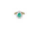 51 Bague en or jaune avec émeraude de Colombie et diamants 58 Facettes