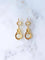 Boucles d'oreilles anciennes en or jaune et pierres de lune 58 Facettes