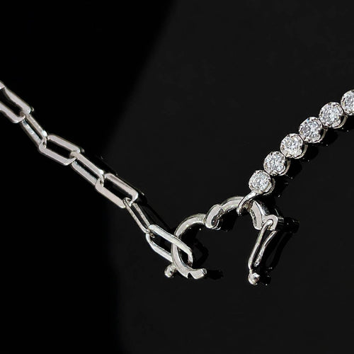 AITCHES Disco - Collier tennis en or blanc et diamants 58 Facettes GPD1032WG
