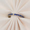54 Bague en or blanc avec saphirs naturels et diamant 58 Facettes R009