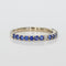 54 Bague en or blanc avec saphirs naturels et diamant 58 Facettes R009
