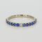 54 Bague en or blanc avec saphirs naturels et diamant 58 Facettes R009