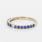 54 Bague en or blanc avec saphirs naturels et diamant 58 Facettes R009