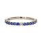 54 Bague en or blanc avec saphirs naturels et diamant 58 Facettes R009