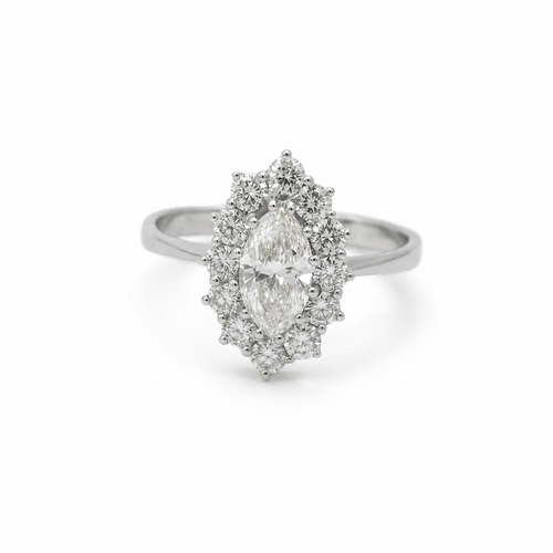59 Bague en or blanc et diamants 58 Facettes 1.0000692/1