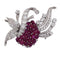 Broche vintage - Broche en or blanc avec rubis et diamants 58 Facettes SP 82 '(00549)