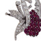 Broche vintage - Broche en or blanc avec rubis et diamants 58 Facettes SP 82 '(00549)
