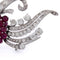 Broche vintage - Broche en or blanc avec rubis et diamants 58 Facettes SP 82 '(00549)