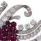 Broche vintage - Broche en or blanc avec rubis et diamants 58 Facettes SP 82 '(00549)