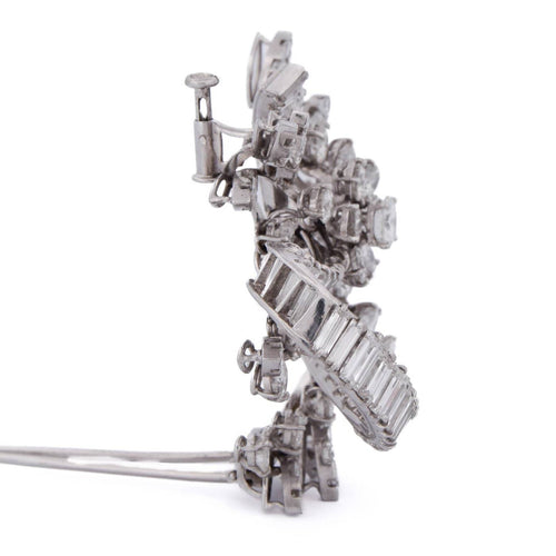Broche Broche vintage en platine et diamants 58 Facettes SP83 '(00769)