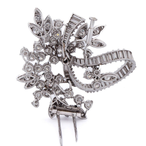 Broche Broche vintage en platine et diamants 58 Facettes SP83 '(00769)