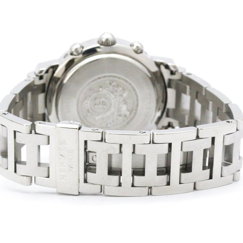 Montre Hermès Clipper - Montre chronographe quartz en acier inoxydable 58 Facettes hbqlrlkrn1