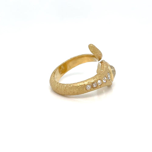 Bague 51 Bague serpent antique - diamant en or 18K 58 Facettes