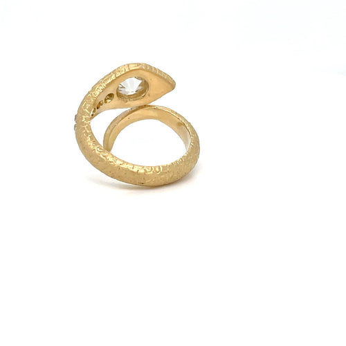 Bague 51 Bague serpent antique - diamant en or 18K 58 Facettes