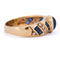 51 Bague vintage en or jaune 18 kt, saphirs et diamants 58 Facettes AN702 (0749)