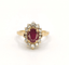 Bague 50 Bague marquise en or jaune, rubis et diamants 58 Facettes 240