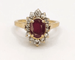 Bague 50 Bague marquise en or jaune, rubis et diamants 58 Facettes 240