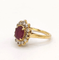 Bague 50 Bague marquise en or jaune, rubis et diamants 58 Facettes 240