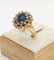 Bague 53.5 Bague pompadour en or jaune avec saphir et diamants 58 Facettes 241