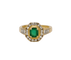Bague 53 Bague en or jaune 18K, émeraude et diamants 58 Facettes 245