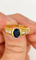 59 Bague jonc en or jaune, saphir et diamants 58 Facettes 244