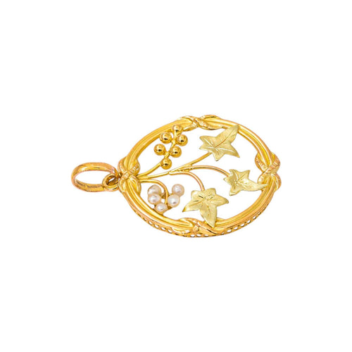 Pendentif en or jaune, or rose et perles 58 Facettes 5408456CN