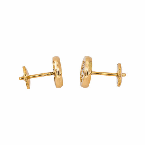 Boucles d'oreilles puces en or jaune et diamants 58 Facettes 5759890CN