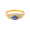 53 Bague en or jaune et blanc, saphirs et diamants 58 Facettes 5752904CN