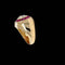 Bague Vintage - Bague cocktail en or jaune, diamant et rubis 58 Facettes
