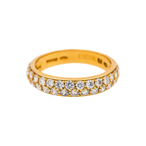 56 Boucheron Amour - Bague demi-alliance en or jaune et diamants 58 Facettes 5623367CN