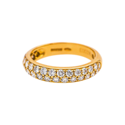 56 Boucheron Amour - Bague demi-alliance en or jaune et diamants 58 Facettes 5623367CN