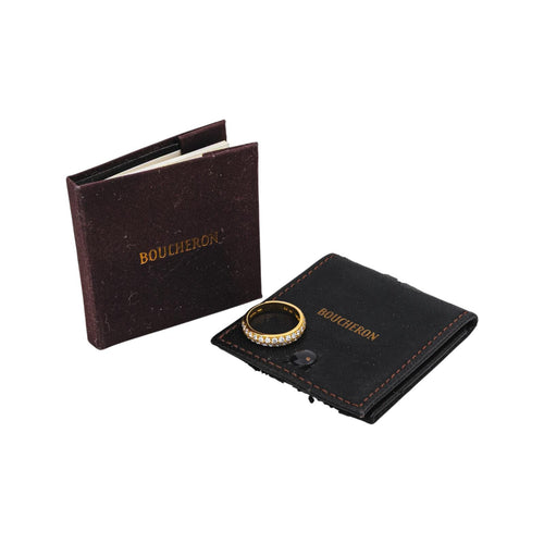 56 Boucheron Amour - Bague demi-alliance en or jaune et diamants 58 Facettes 5623367CN