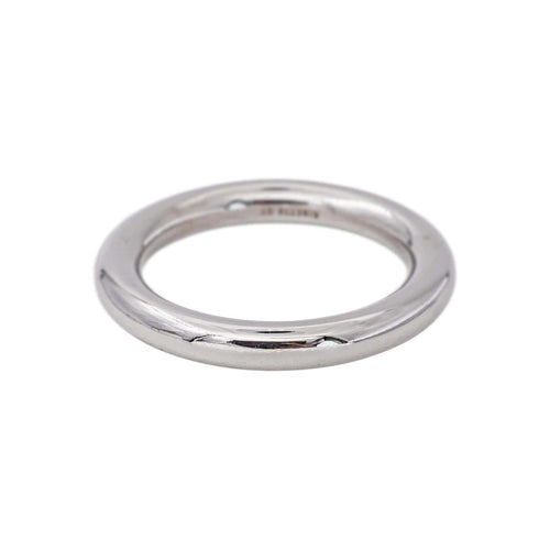49 Ginette NY - Bague alliance Be My White Domed Band en or blanc 58 Facettes 5753221CN