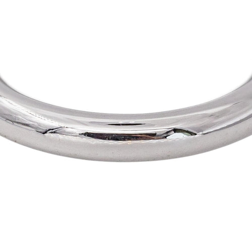49 Ginette NY - Bague alliance Be My White Domed Band en or blanc 58 Facettes 5753221CN