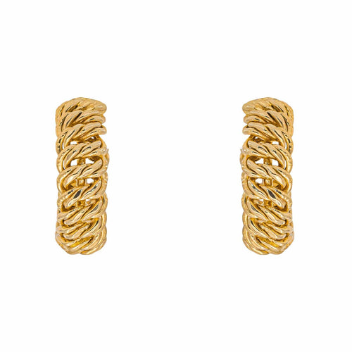 Boucles d'oreilles maille américaine en or jaune 58 Facettes 5750070CN