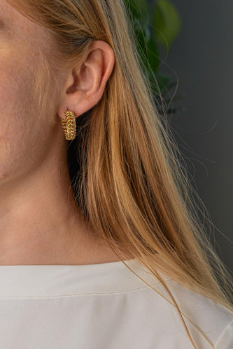 Boucles d'oreilles maille américaine en or jaune 58 Facettes 5750070CN