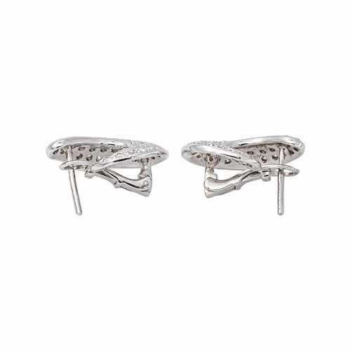 Boucles d'oreilles en or blanc et diamants 58 Facettes 5137752CN