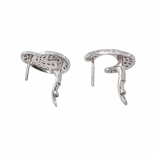 Boucles d'oreilles en or blanc et diamants 58 Facettes 5137752CN