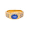 57 Bague bandeau en or jaune, saphir et diamants 58 Facettes 4958929CN